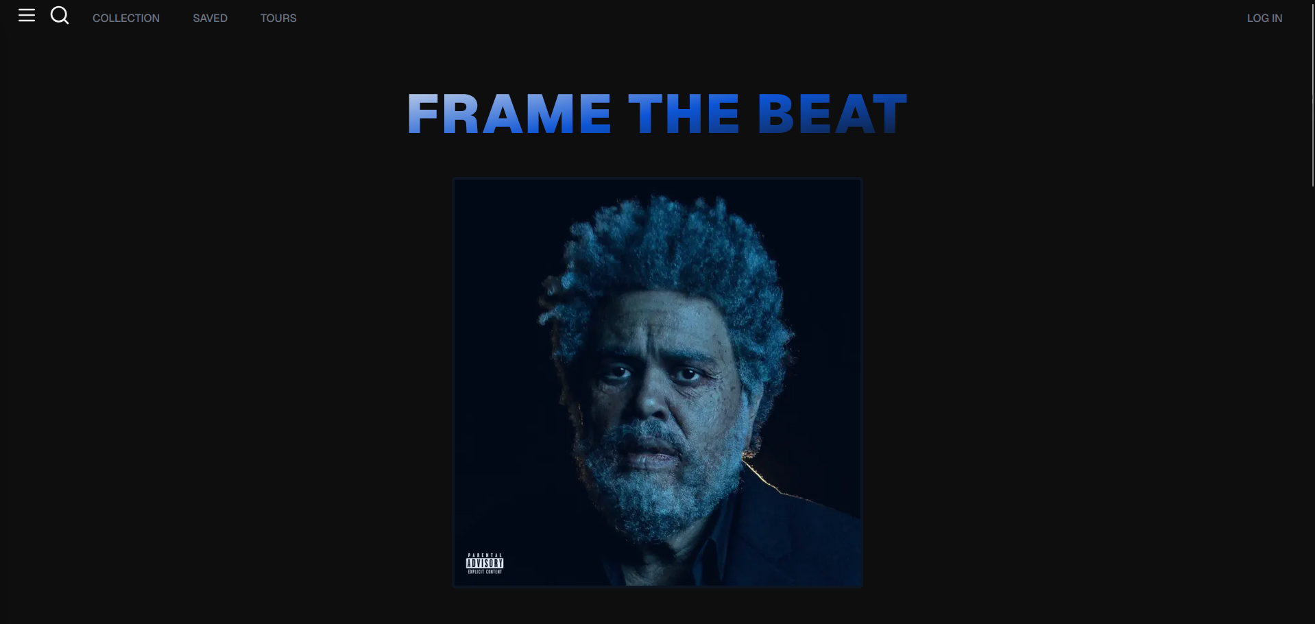 Frame The Beat - Project by Levi Noppers showcasing Next.js, TypeScript, Scss, TailwindCSS, SupaBase